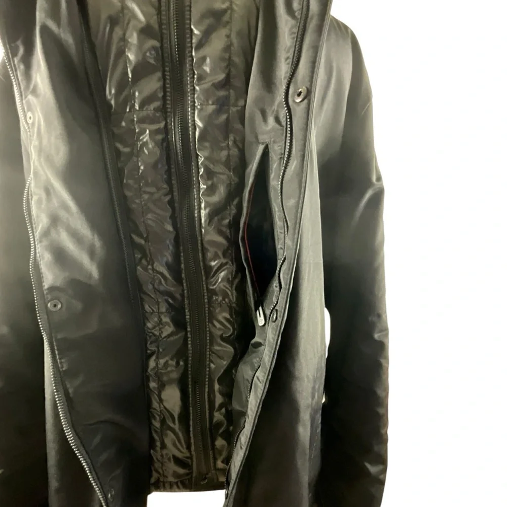 TUMI T TECH‎ Commuter Waterproof Hooded Men Plus Size Two Layer  Black Coat